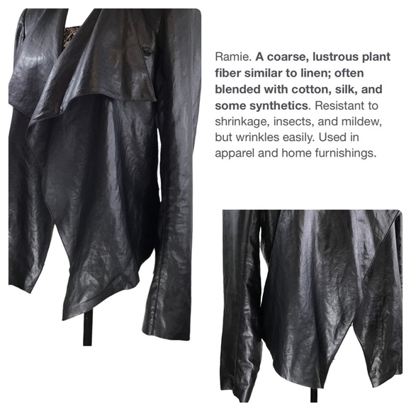 GUESS - Faux Leather Moto Jacket - Black Size M - Picture 2 of 16